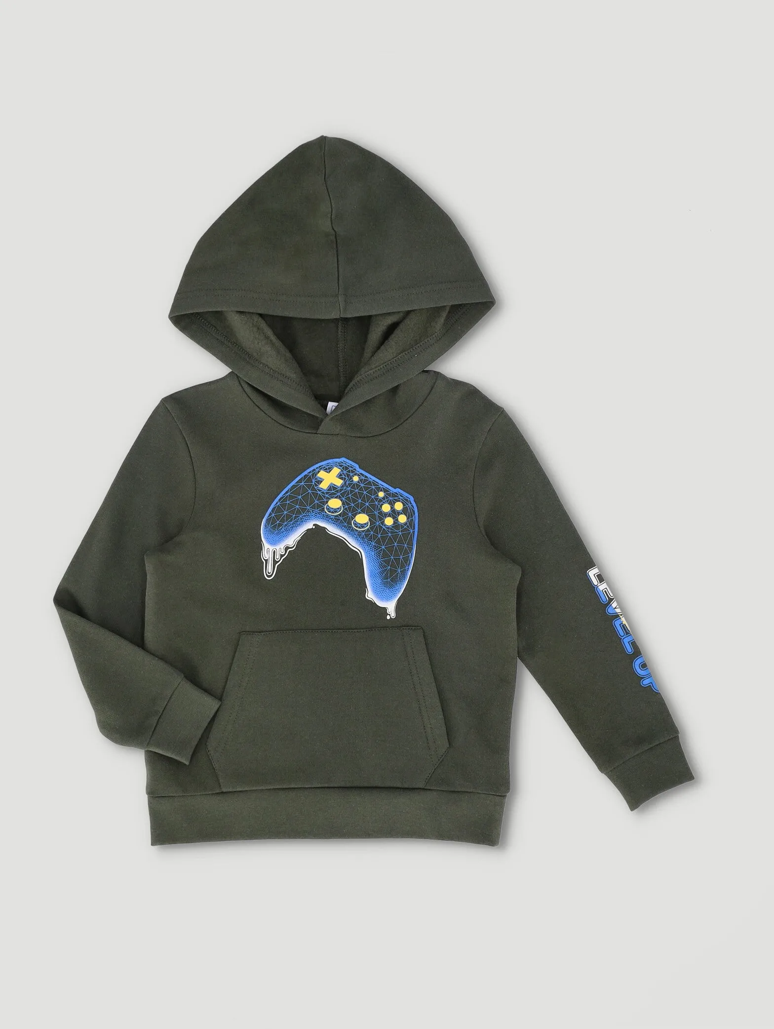 Pre-Boys Ombre Gamer Fleece Hoody - Green sold by Edgars