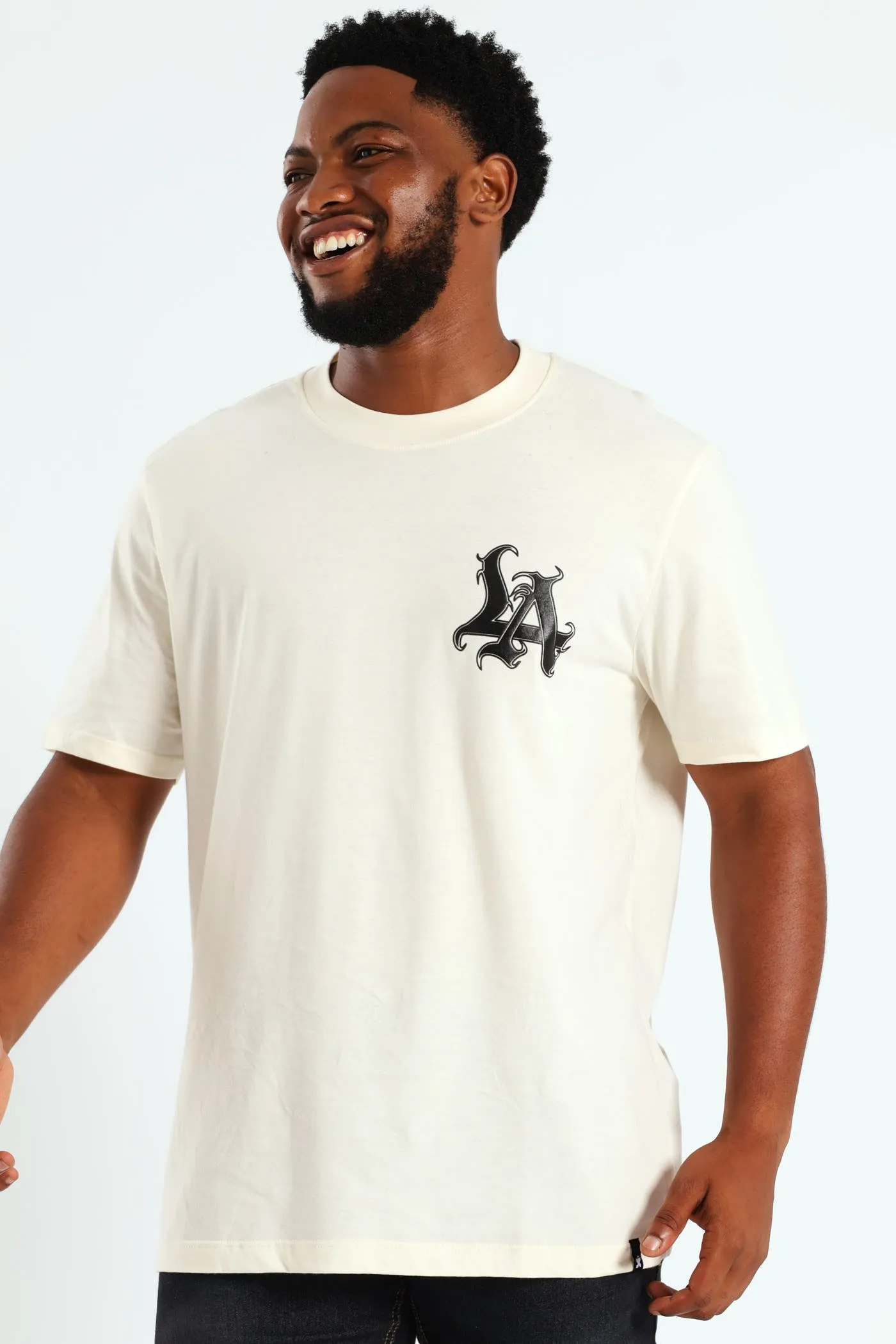LA Puff Print Tee - Off White sold by Edgars