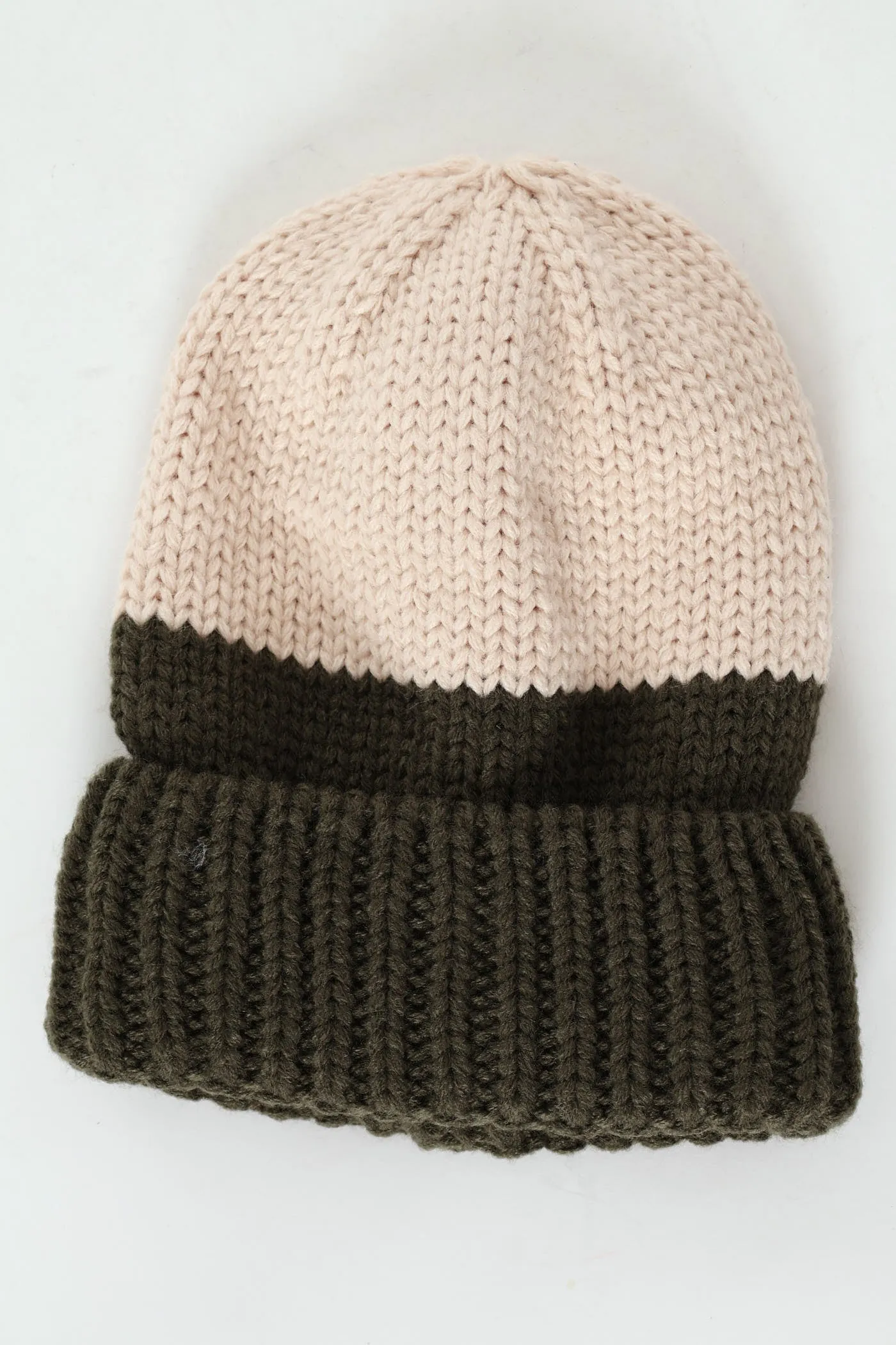 Boys 2 Tone Beanie - Olive sold by Edgars