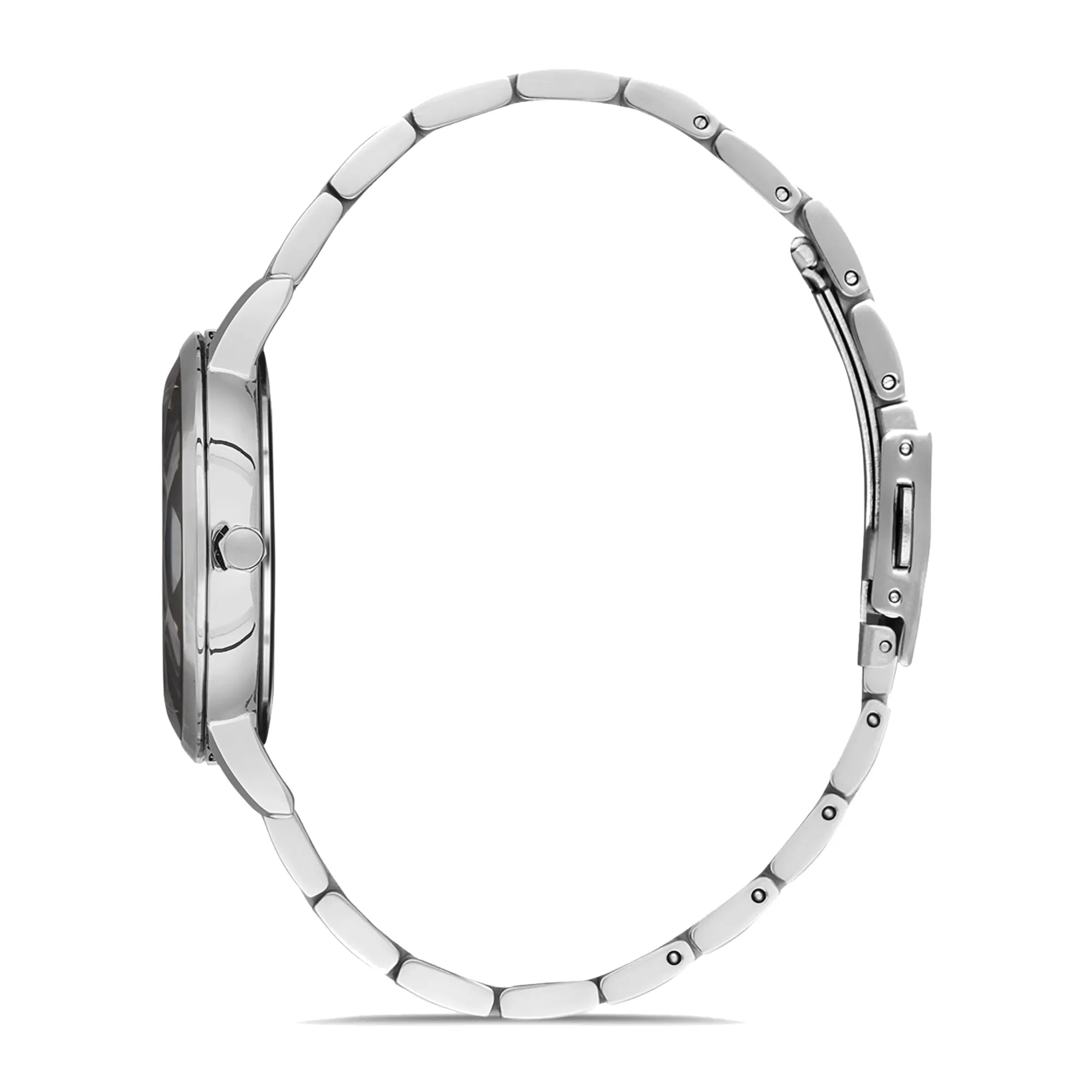 Silver Case Black Dial 3 Hand Analogue Watch - Silver sold by Edgars  product image thumbnail 2