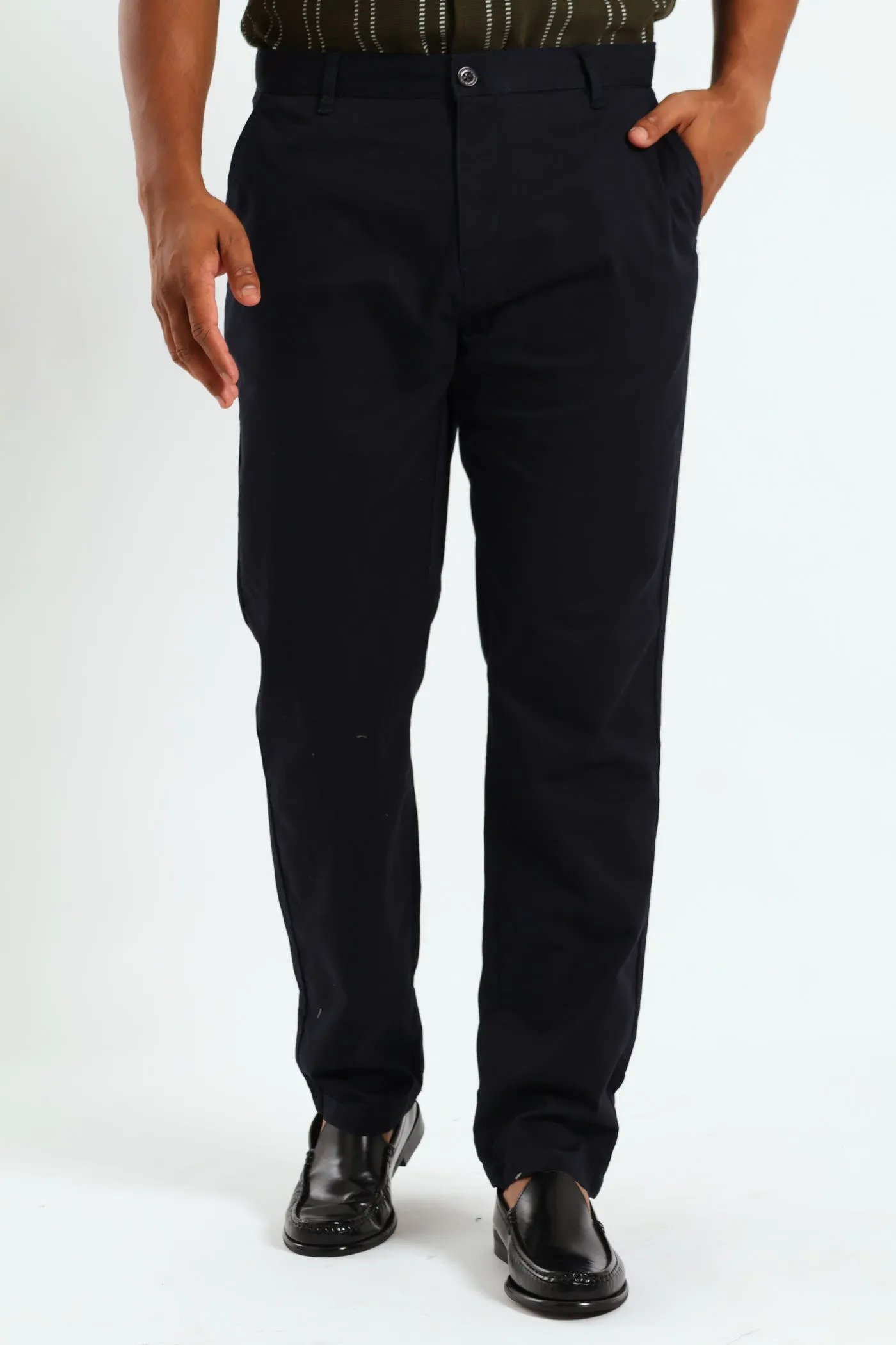 Basic Straight Stretch Chino - Navy sold by Edgars