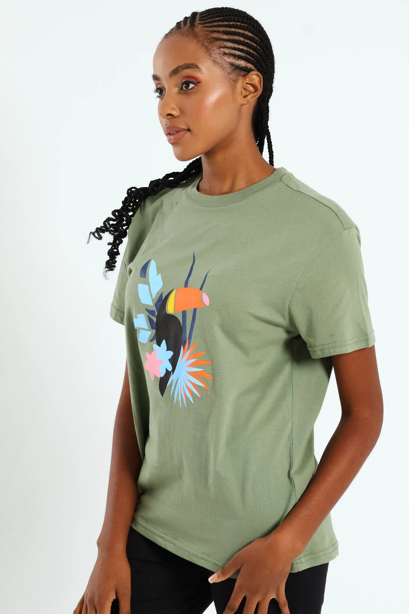 Tropical Toucan Frame Tee - Aqua Mist Green sold by Edgars product image thumbnail 2