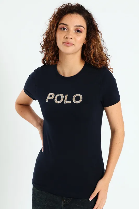 Anele Embellished Tee - Navy sold by Edgars 