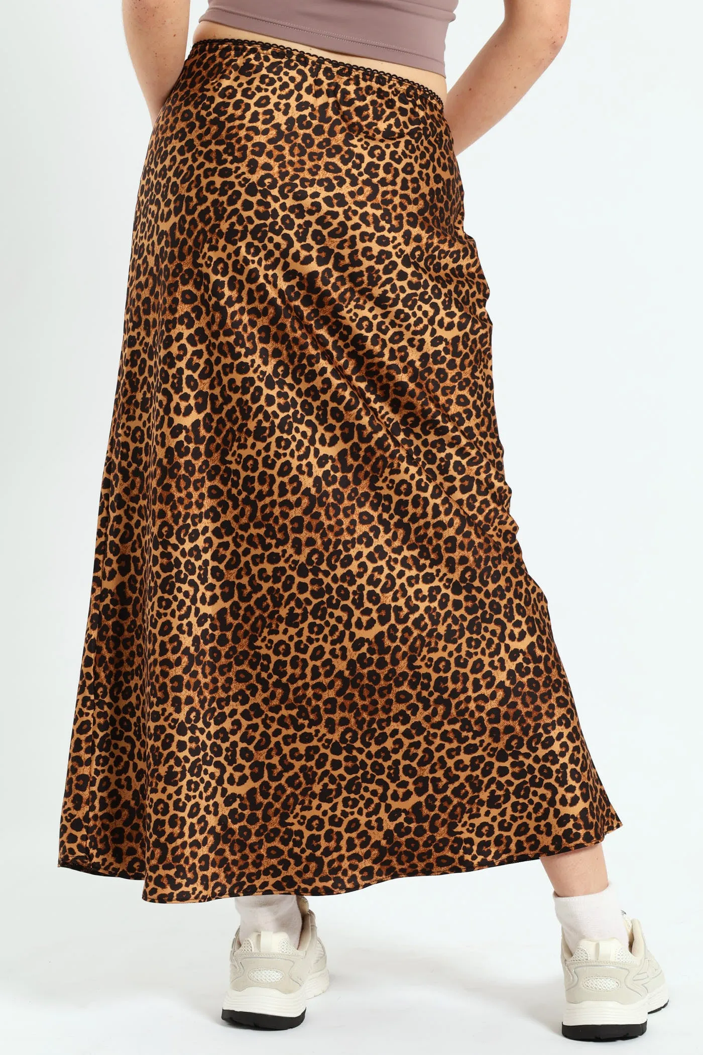 Leopard Satin Midi Skirt - Brown sold by Edgars product image thumbnail 3