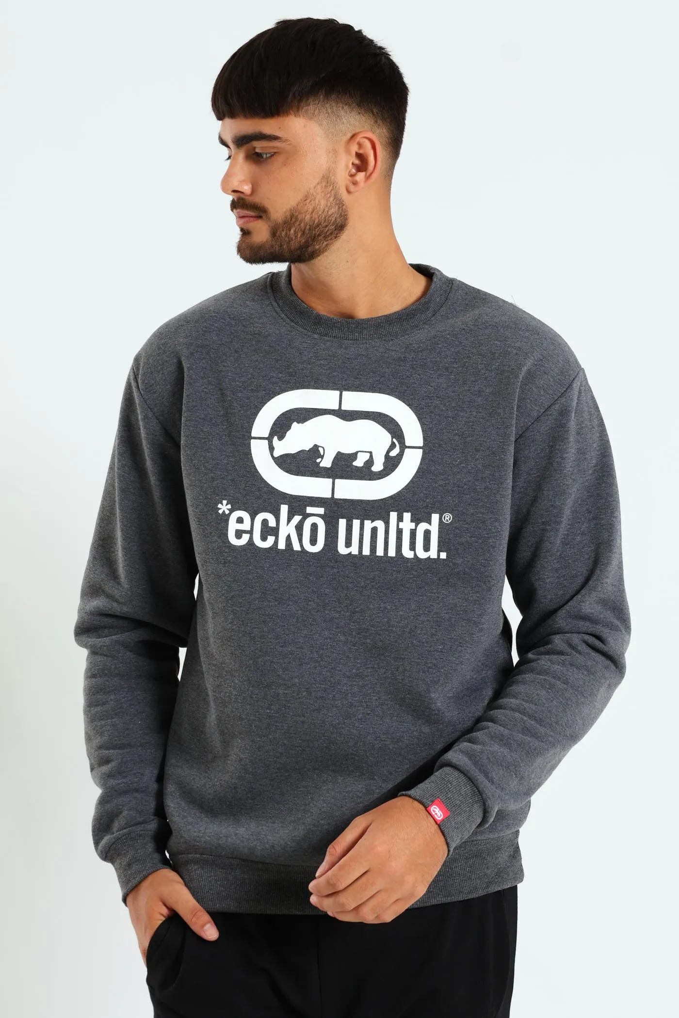 Rhino Chest Crew Top - Charcoal sold by Edgars