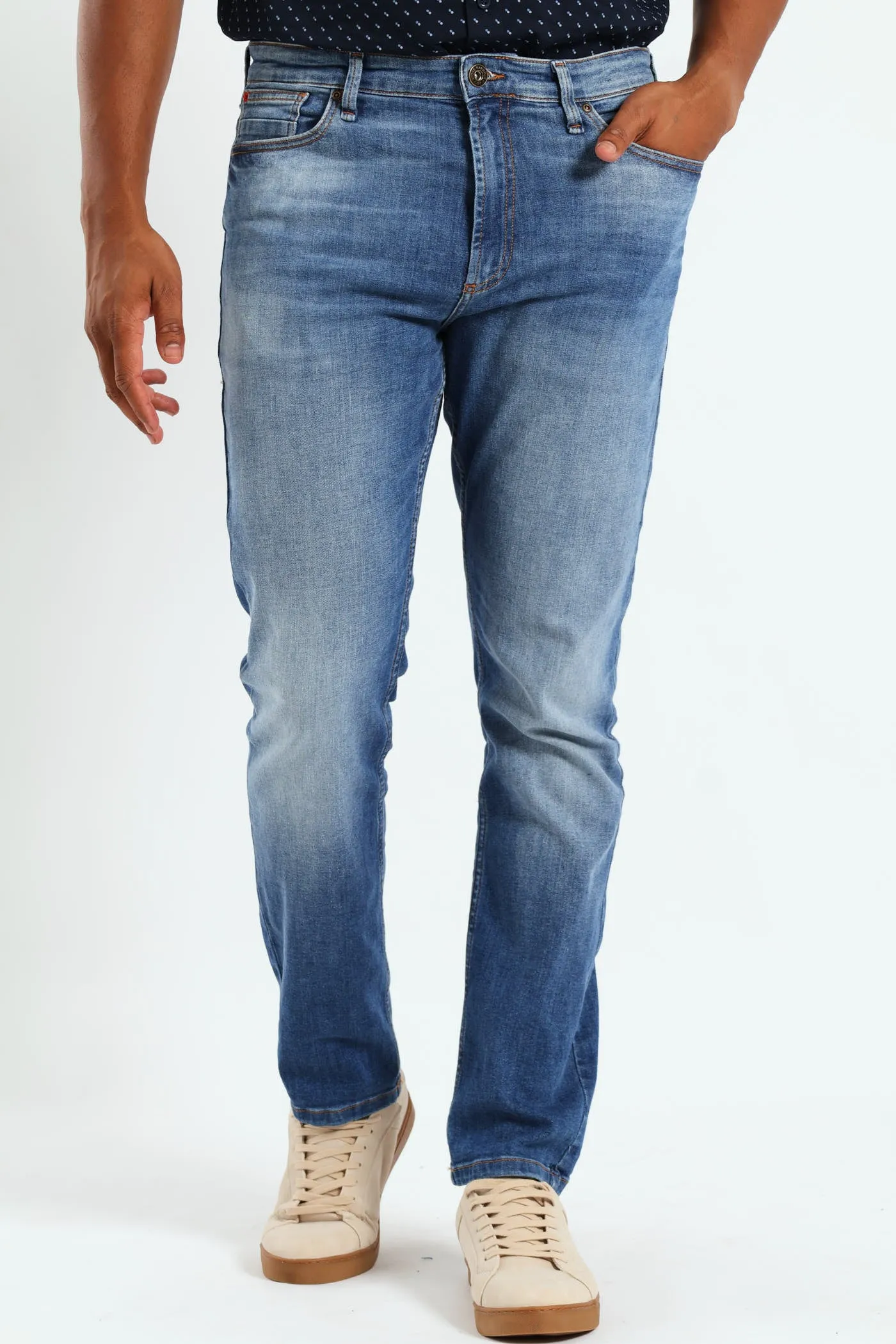 Blasted Slim Denim - Light Wash sold by Edgars