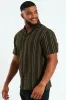 Stripe Knit Surface Interest Shirt - Green sold by Edgars