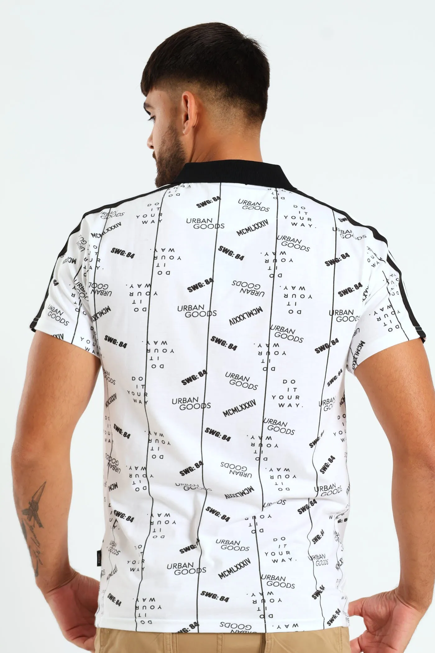 Short Sleeve Printed Golfer - White sold by Edgars product image thumbnail 3