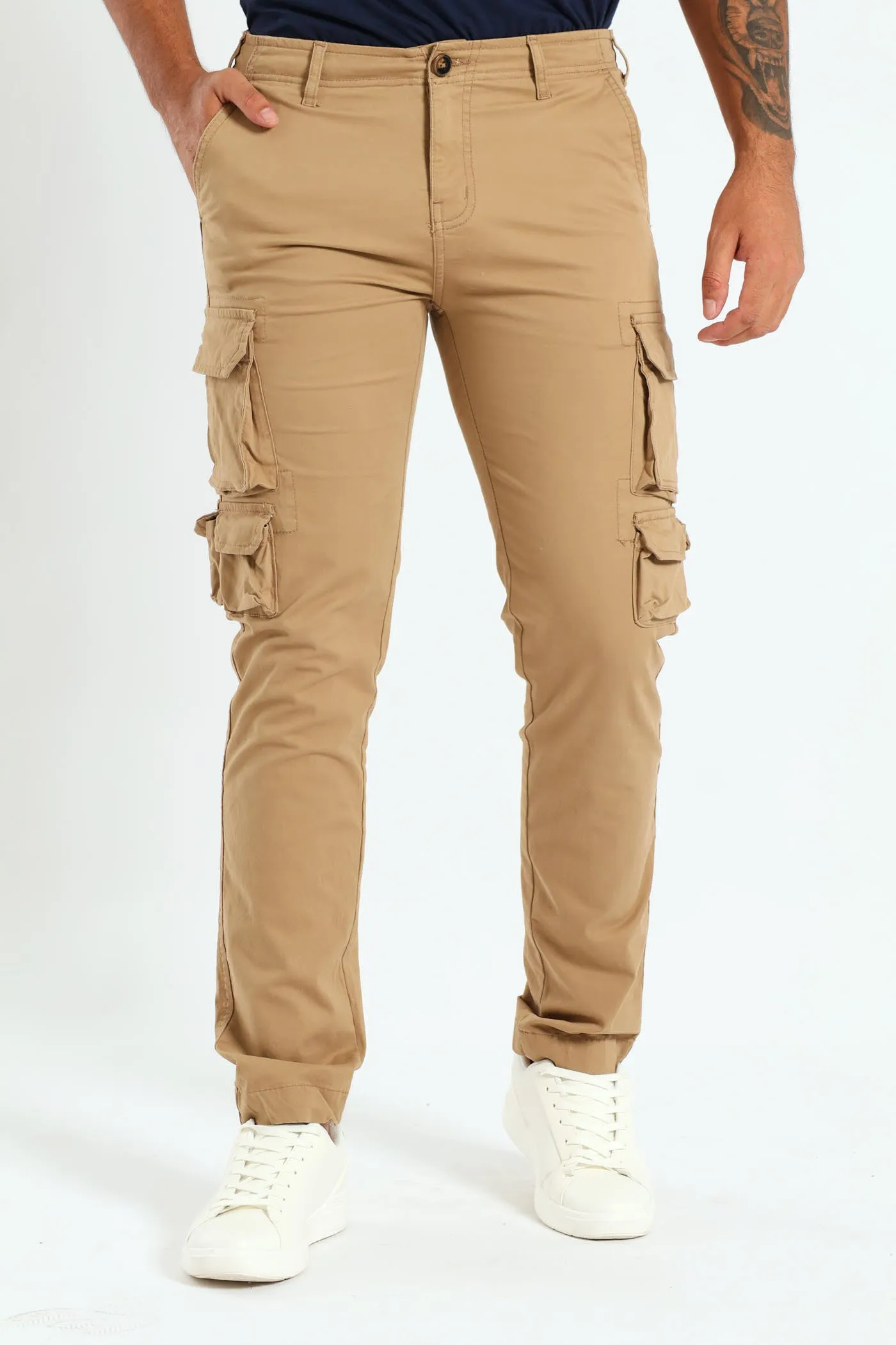Muilti Pocket Cargo Pants - Stone sold by Edgars