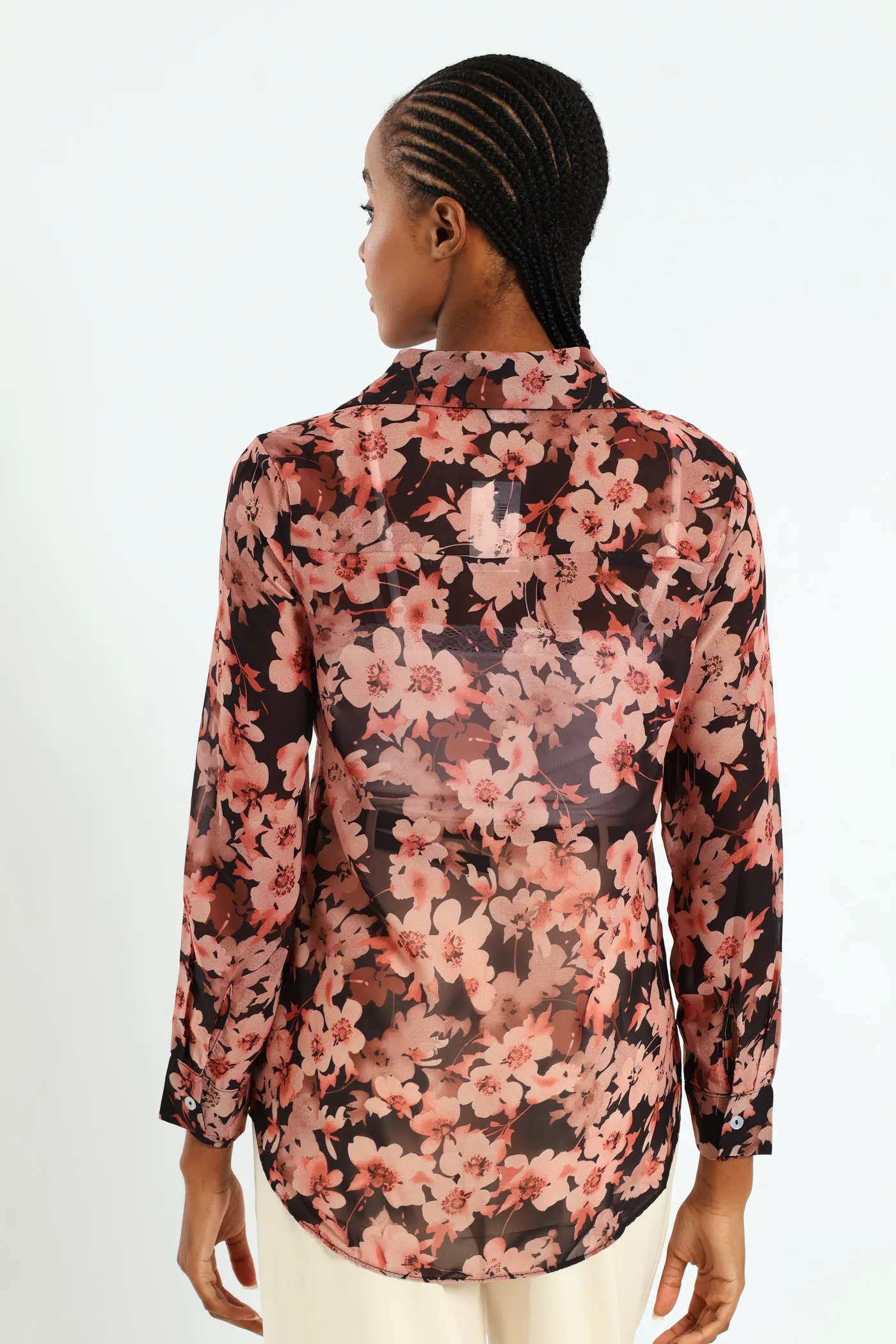 Rosy Chiffon Shirt - Black sold by Edgars product image thumbnail 3