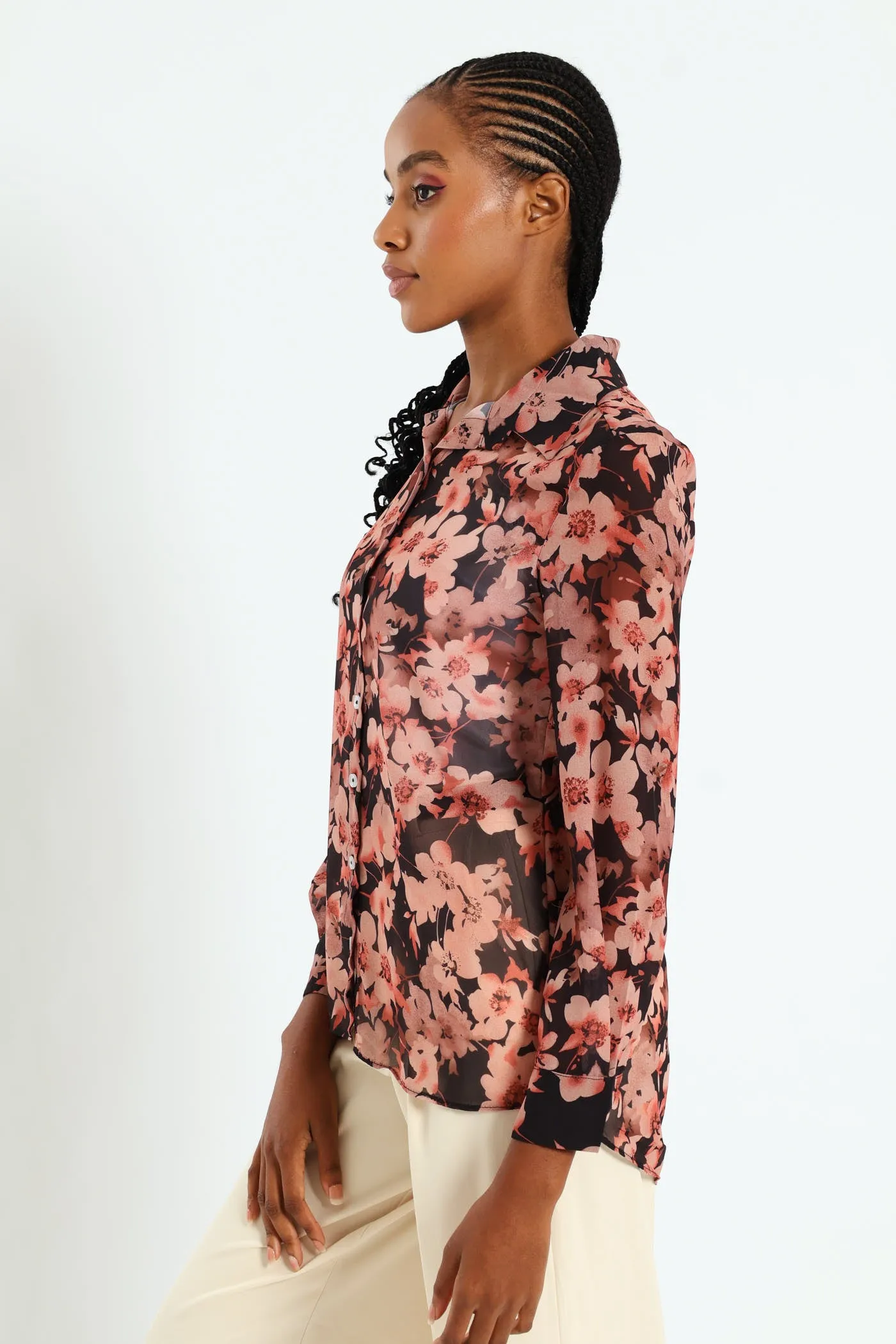 Rosy Chiffon Shirt - Black sold by Edgars product image thumbnail 2