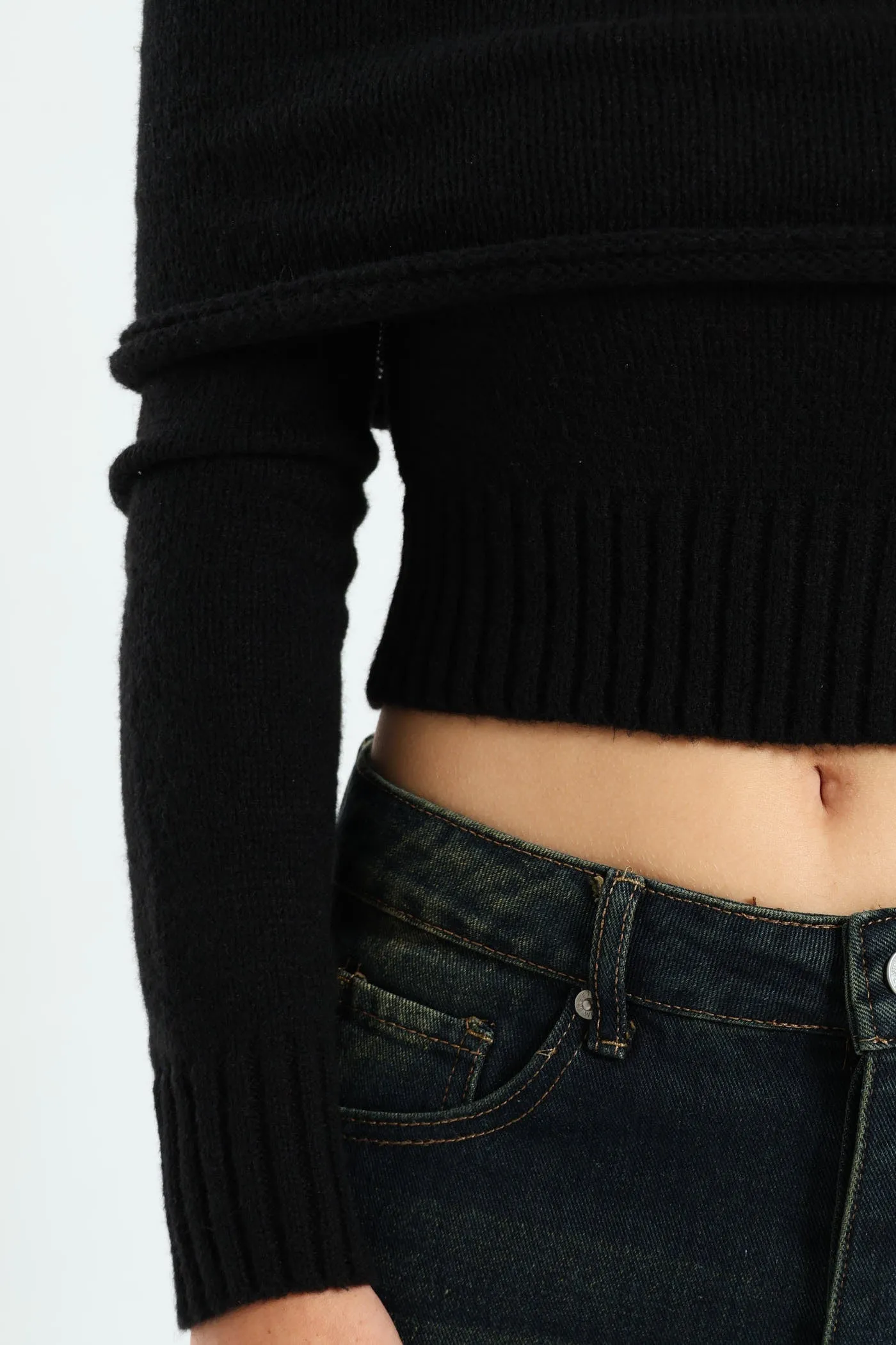 Off Shoulder Knit Top - Black sold by Edgars product image thumbnail 5