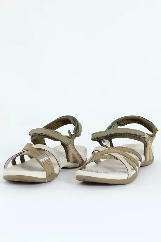 Savanna Multi Strap Velcro Sandal - Pewter sold by Edgars