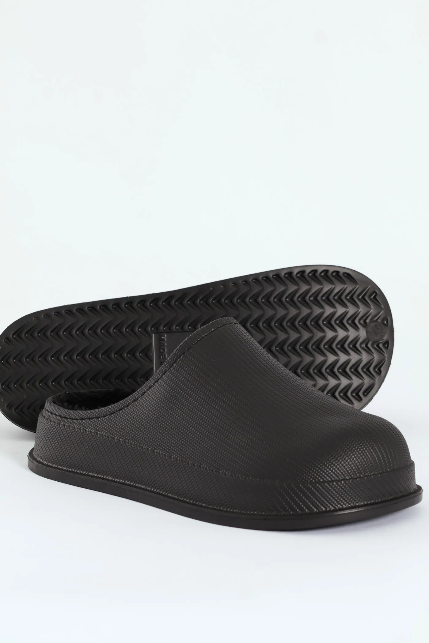 Open Back Clog Slipper - Black sold by Edgars