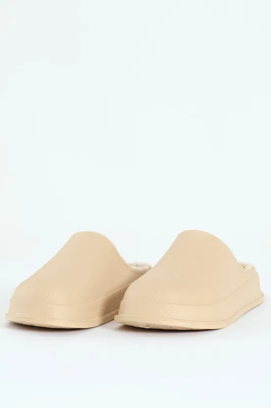 Open Back Clog Slipper - Stone sold by Edgars