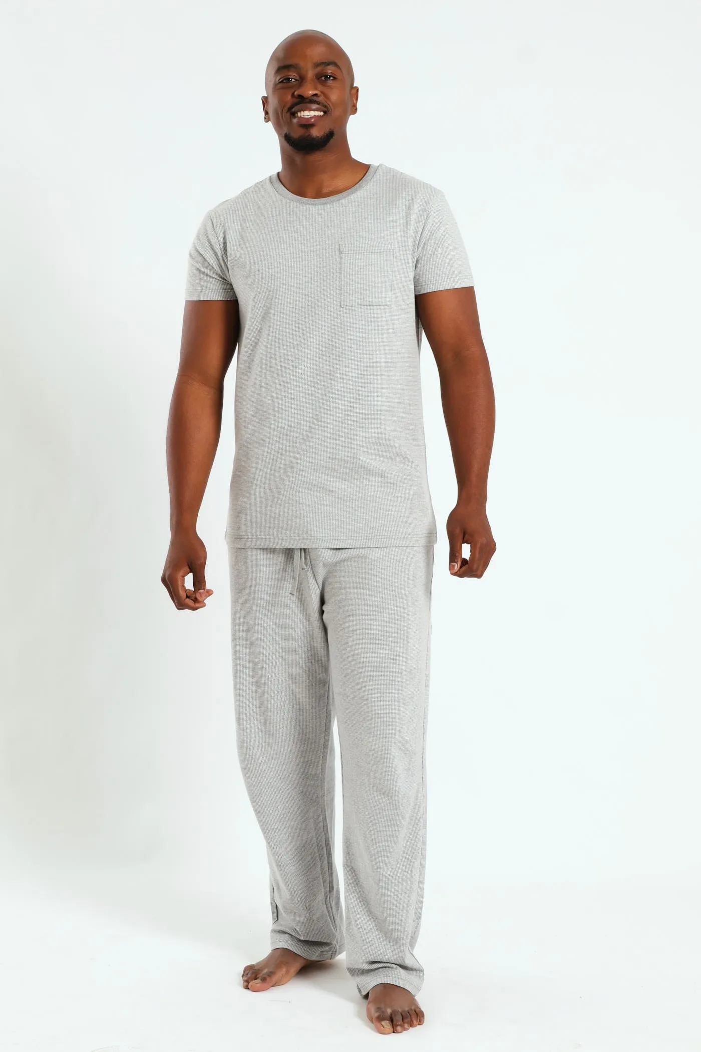 Surface Interest Top & Long Pant Pj Set - Grey sold by Edgars