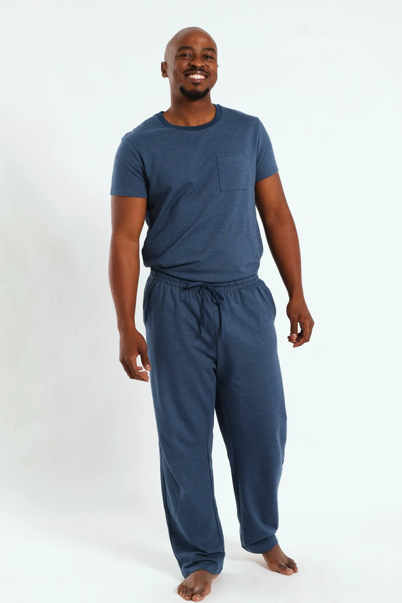 Surface Interest Top & Long Pant Pj Set - Blue sold by Edgars