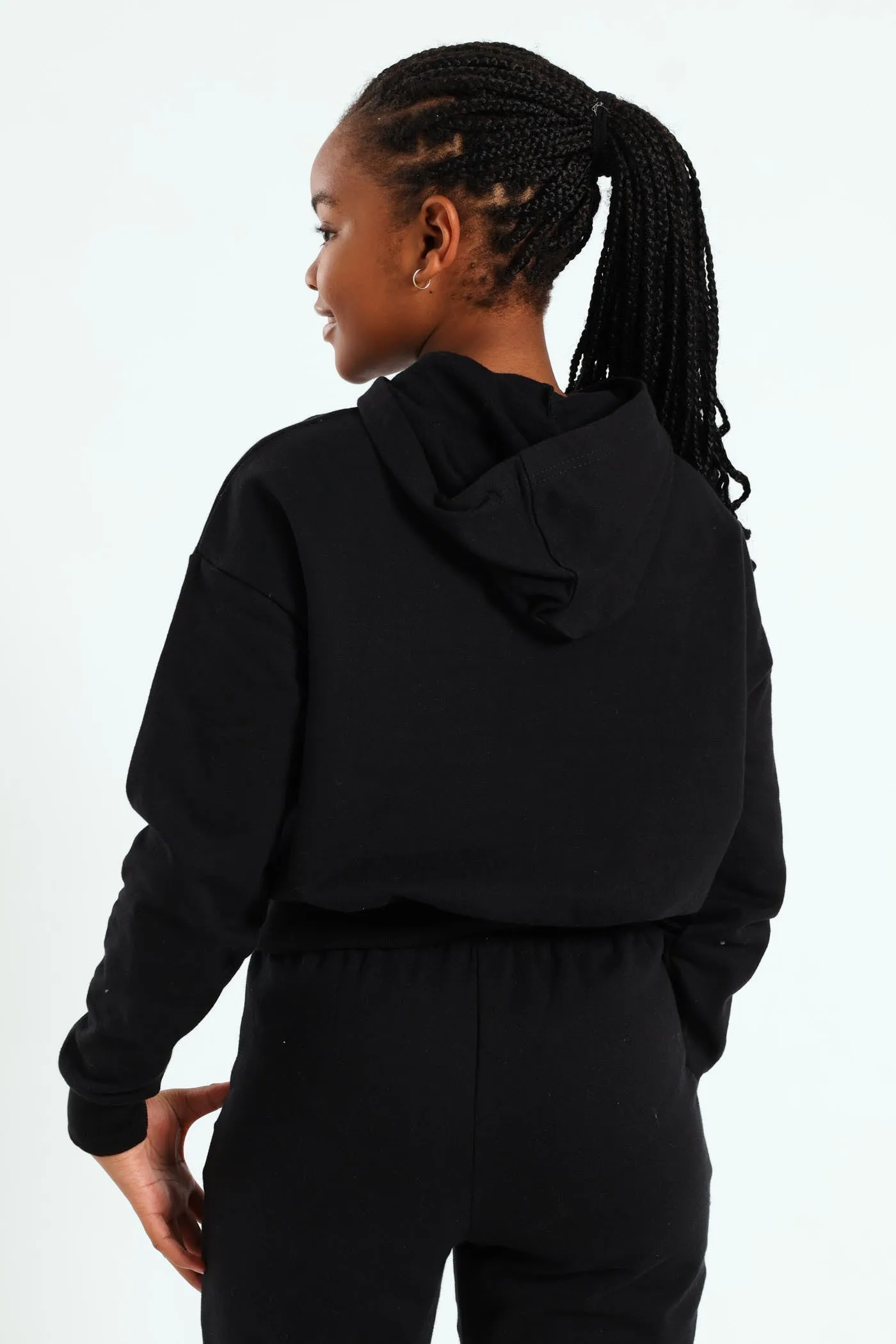 Girls College Fleece Hoody - Black sold by Edgars product image thumbnail 4