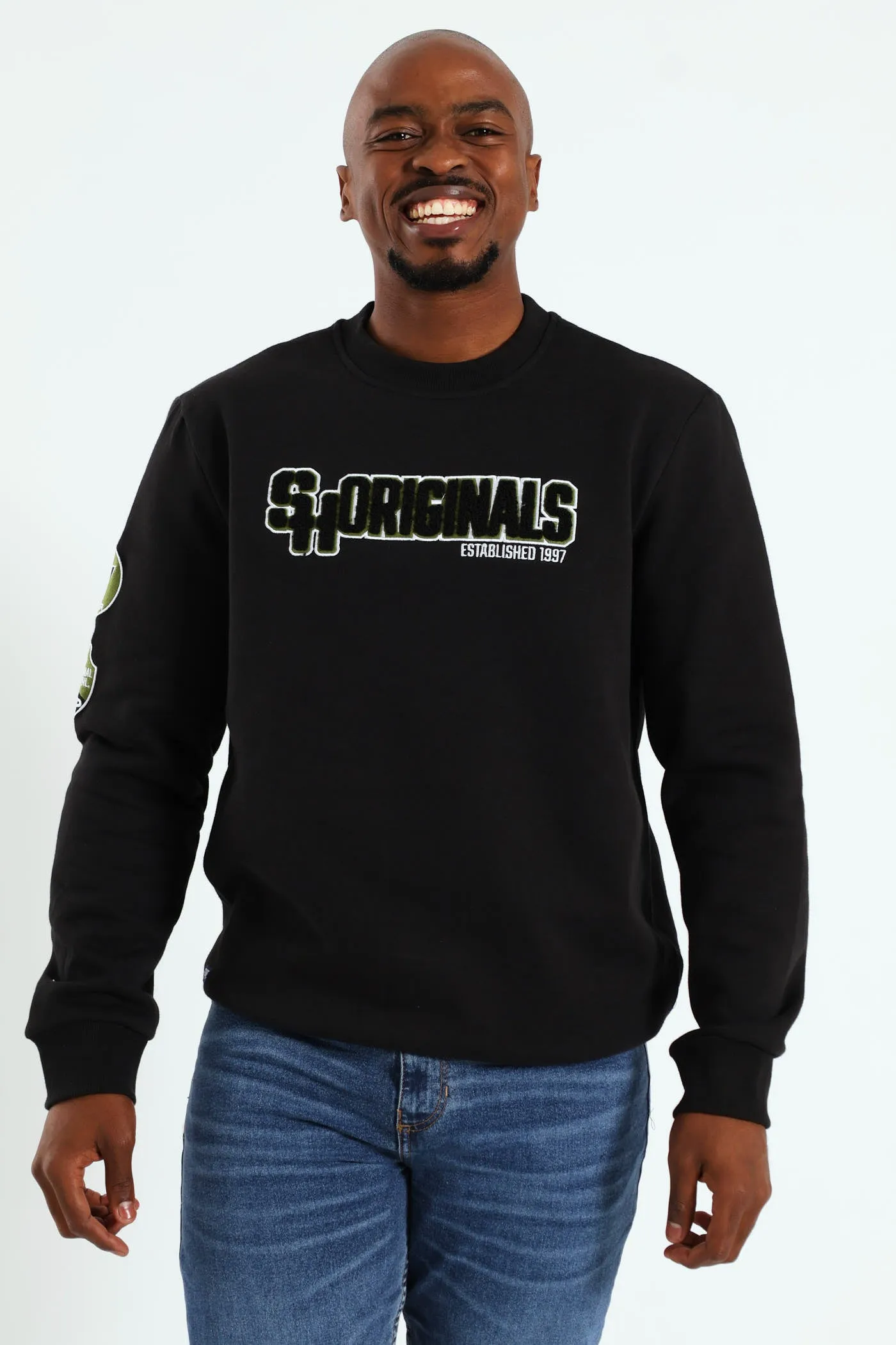 Badge Crew Sweat Top - Black sold by Edgars product image thumbnail 4