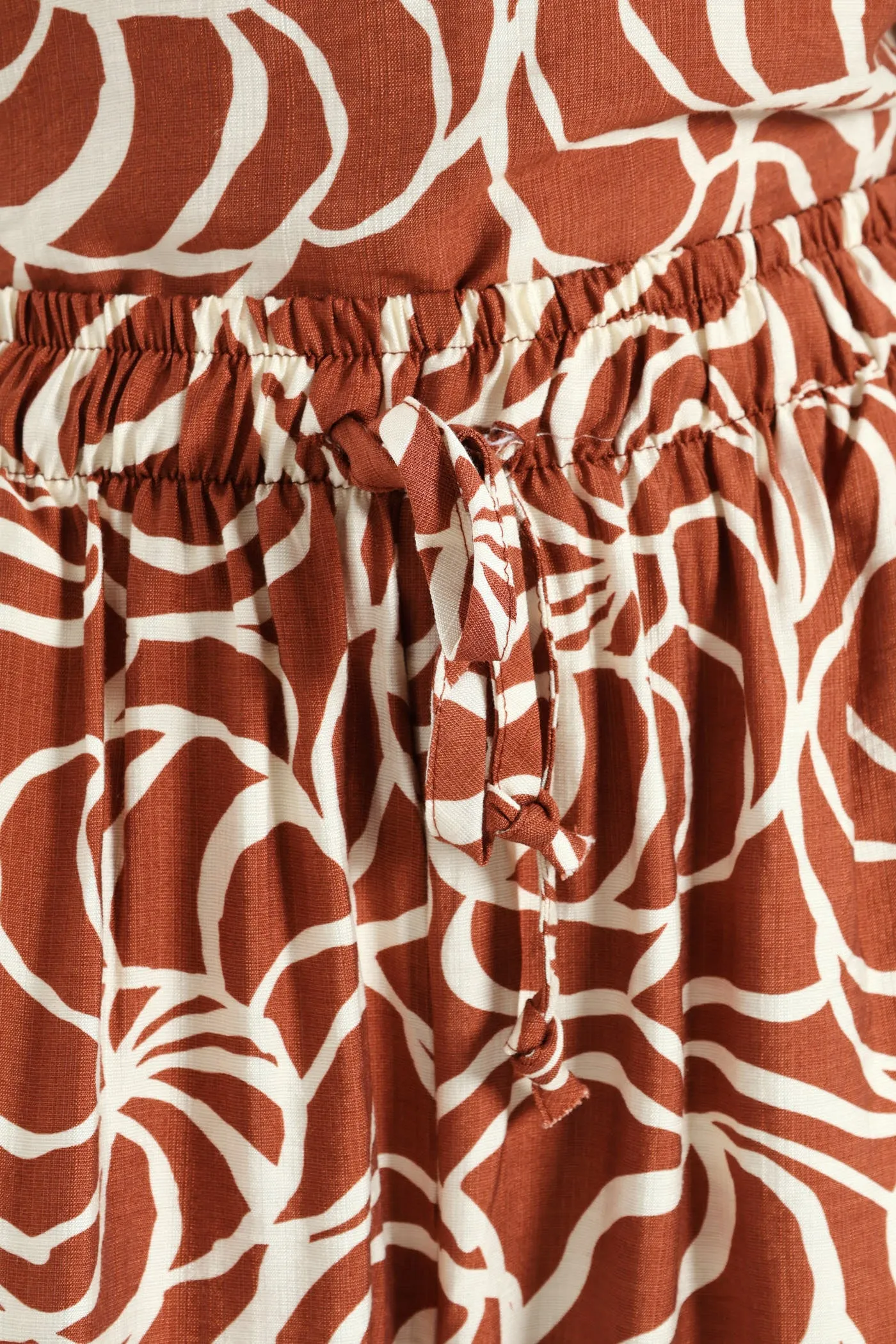 Pull-On Drawstring Wideleg Pant - Rust/Cream sold by Edgars product image thumbnail 5