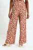 Pull-On Drawstring Wideleg Pant - Rust/Cream sold by Edgars