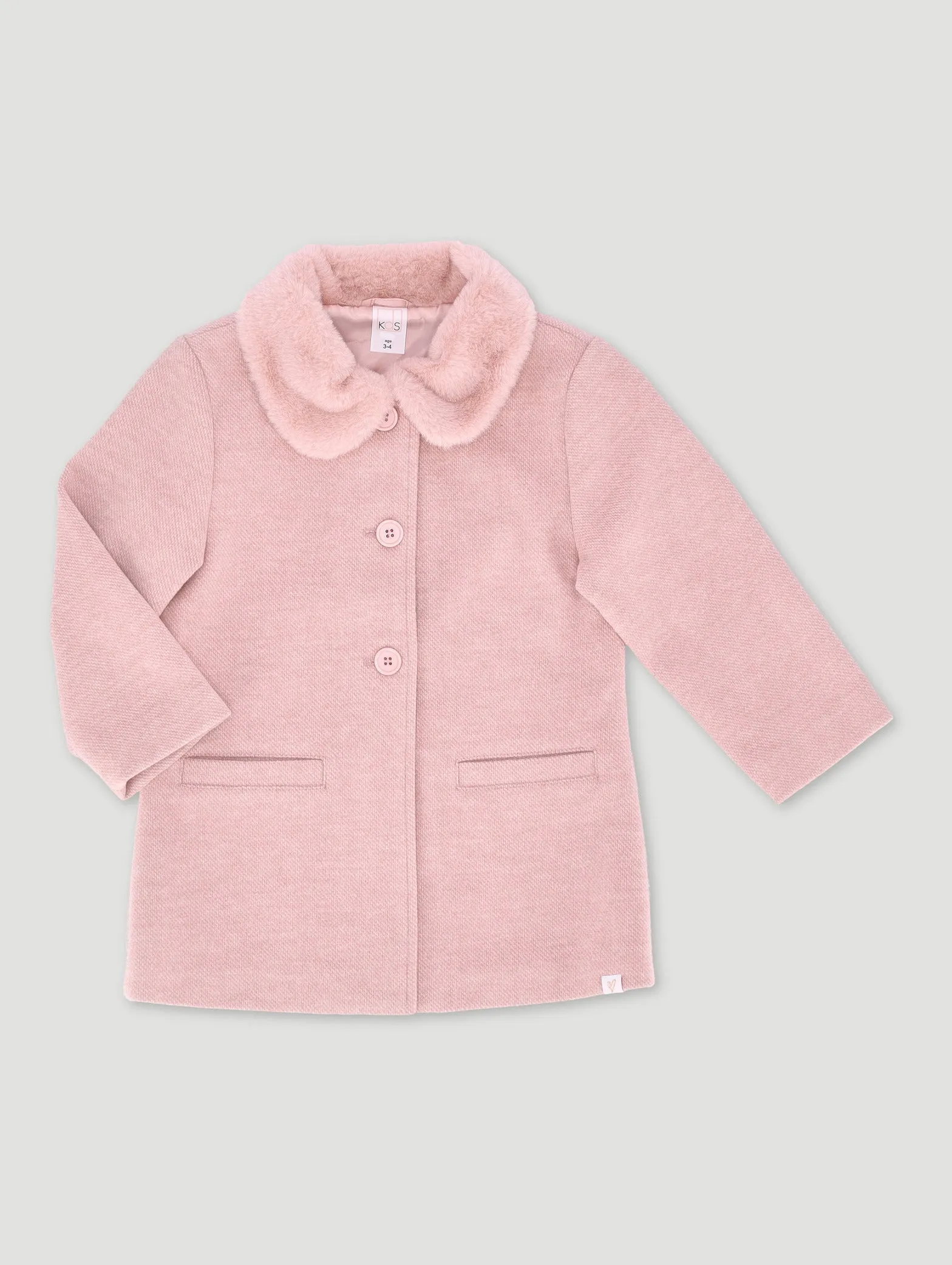 Pre-Girls Melton Coat - Pink sold by Edgars