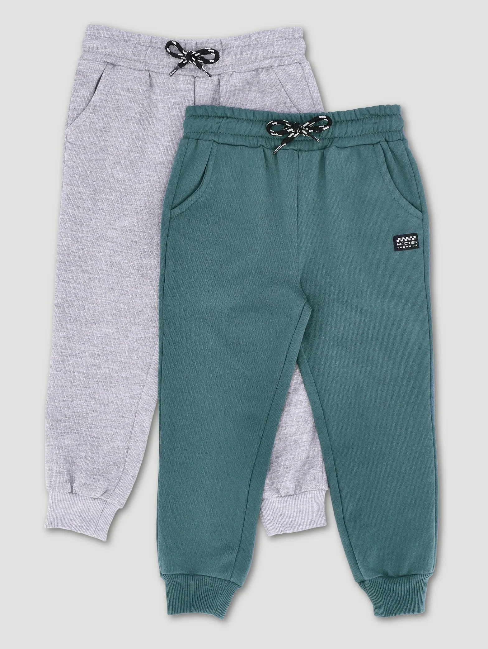 Pre-Boys 2 Pack Fleece Jogger - Teal/Grey sold by Edgars