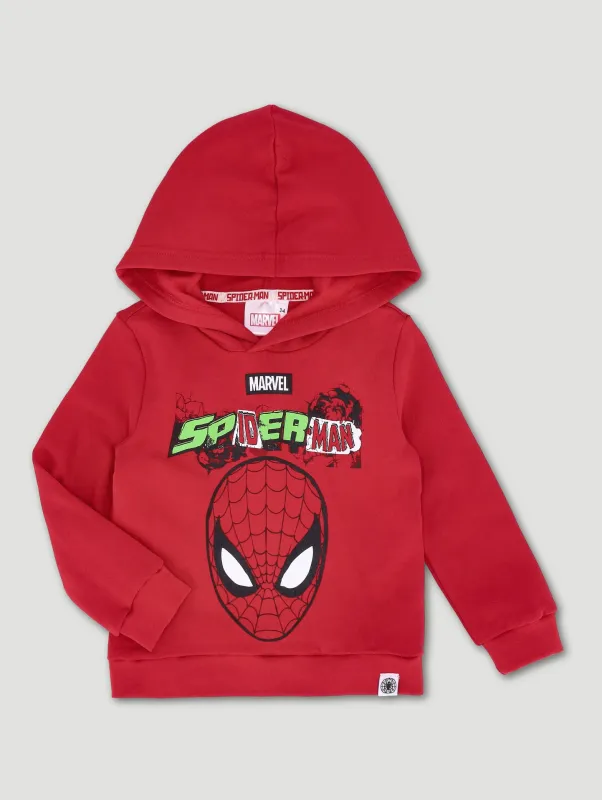 Pre-Boys Spiderman Comic Hoody - Red sold by Edgars
