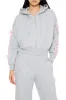 Long Sleeve Cropped Athletic Jacket - Grey sold by Edgars 