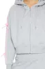 Long Sleeve Cropped Athletic Jacket - Grey sold by Edgars 