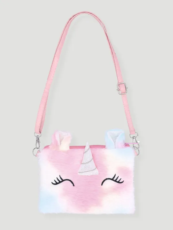 Pre-Girls Unicorn Fur Sling Bag sold by Edgars