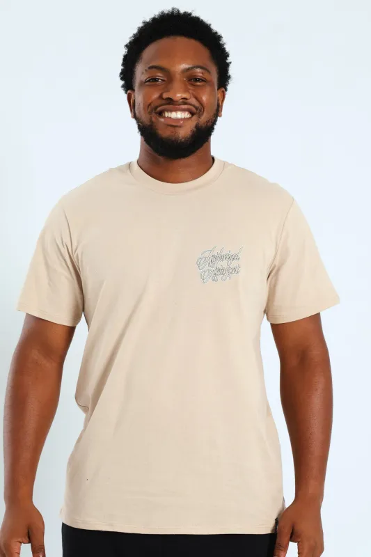 Authorized Front & Back Printed Tee - Stone sold by Edgars
