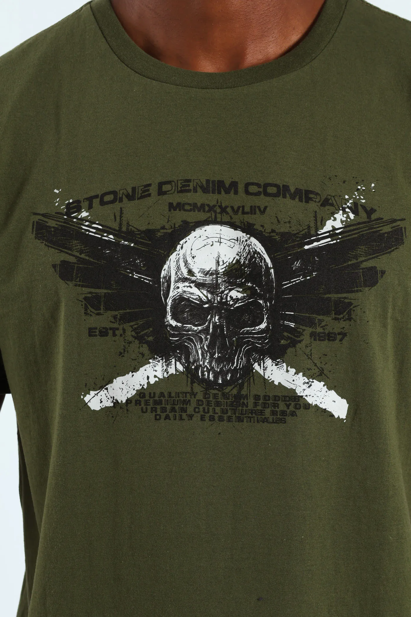 Skull Wings Print Tee - Fatigue sold by Edgars product image thumbnail 3