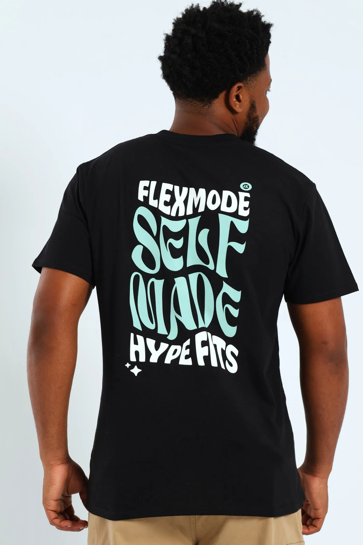 Self Made Front & Back Tee - Black sold by Edgars