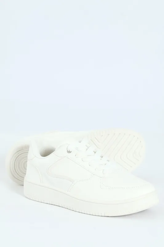 Plain Mono Street Sneaker - White sold by Edgars