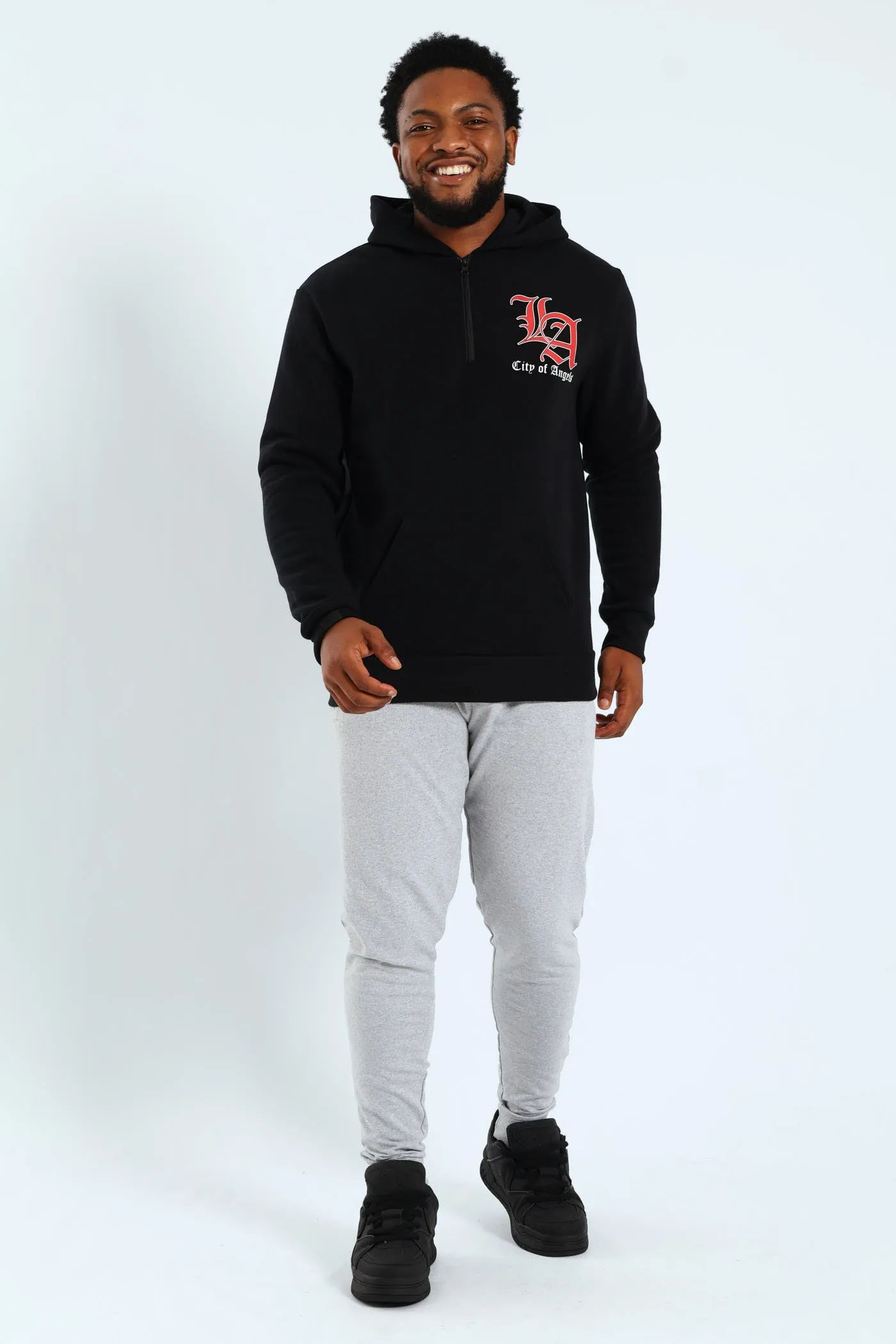 Back Print Zip Detail Hoody - Black sold by Edgars product image thumbnail 3