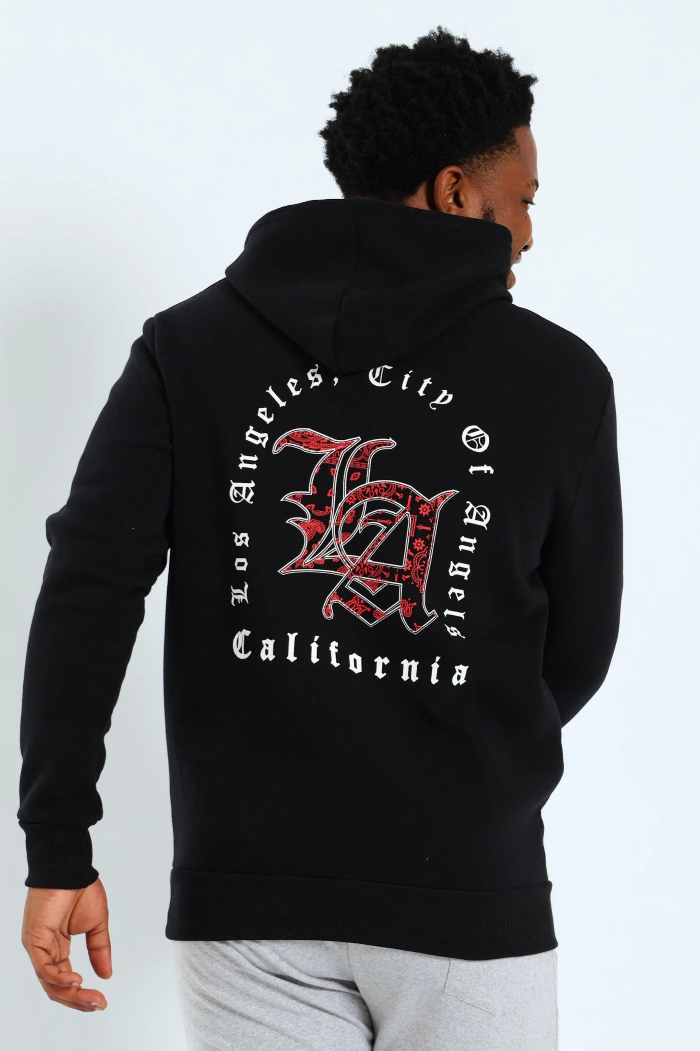 Back Print Zip Detail Hoody - Black sold by Edgars product image thumbnail 2
