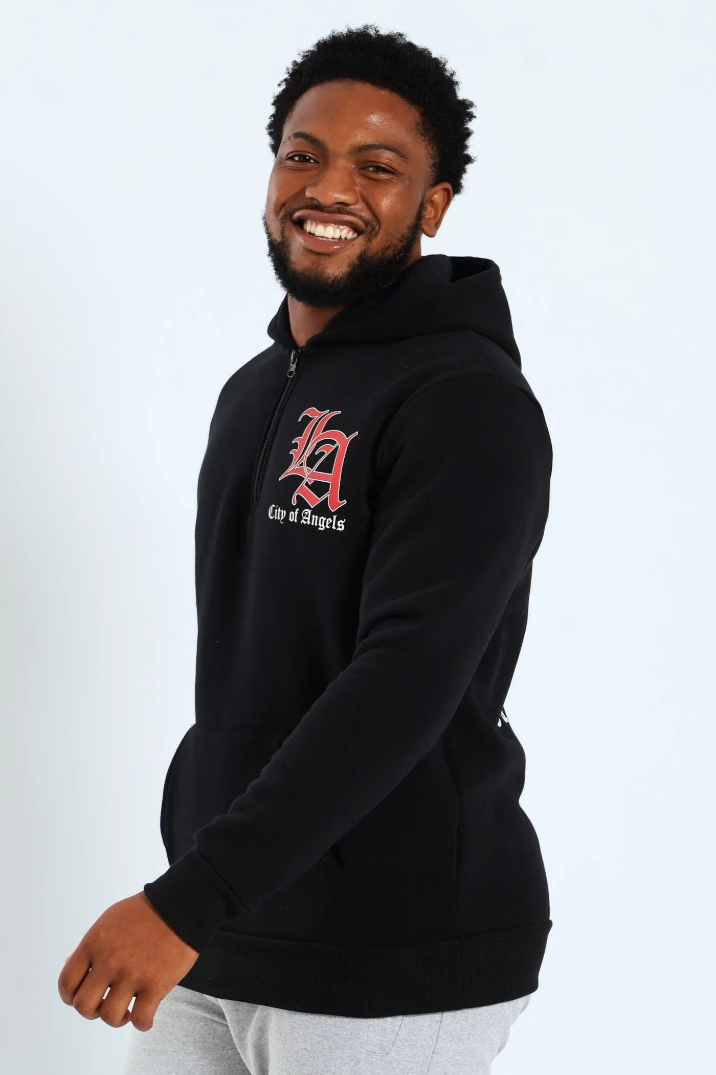 Back Print Zip Detail Hoody - Black sold by Edgars product image thumbnail 5