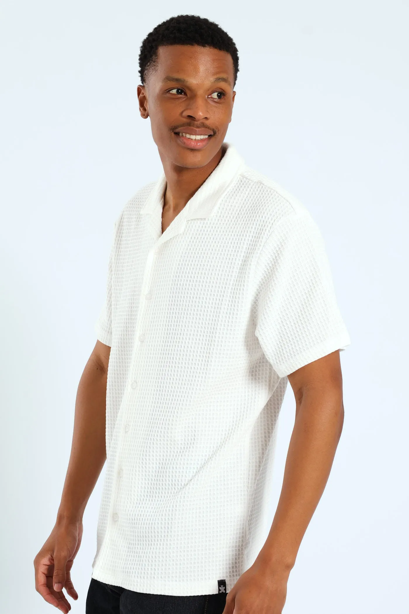 Grid Waffel Shirt - White sold by Edgars product image thumbnail 3