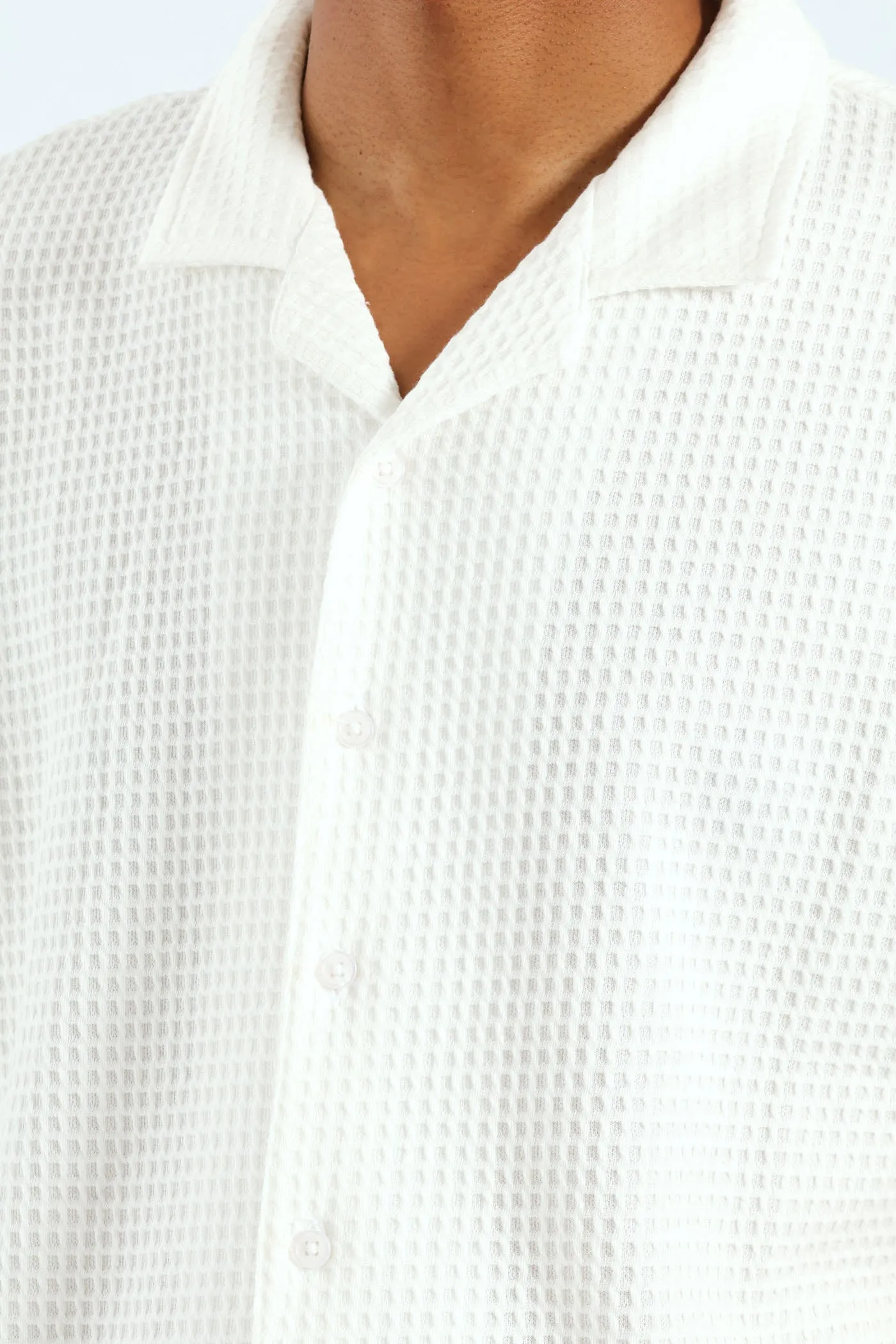 Grid Waffel Shirt - White sold by Edgars product image thumbnail 2