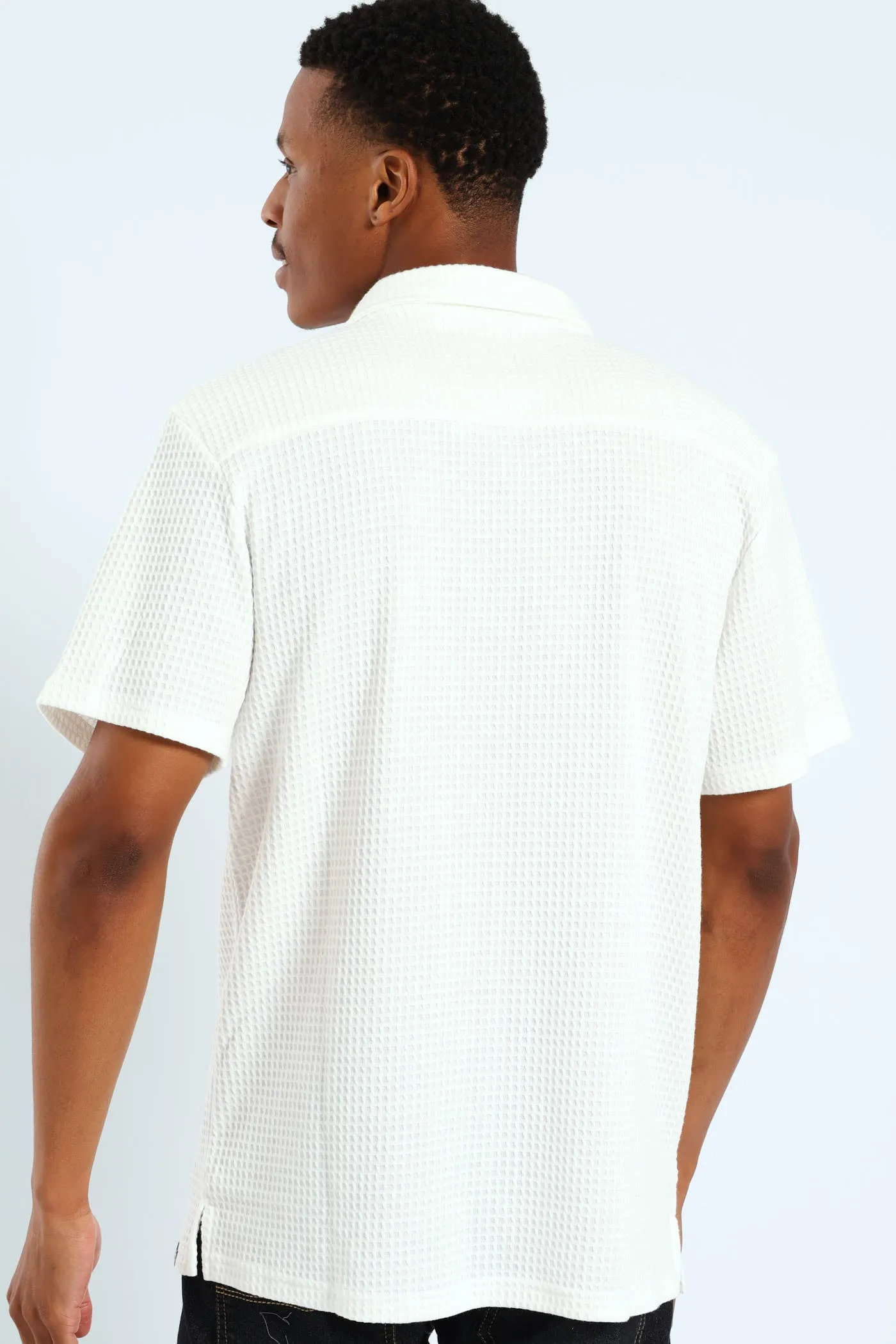 Grid Waffel Shirt - White sold by Edgars product image thumbnail 4