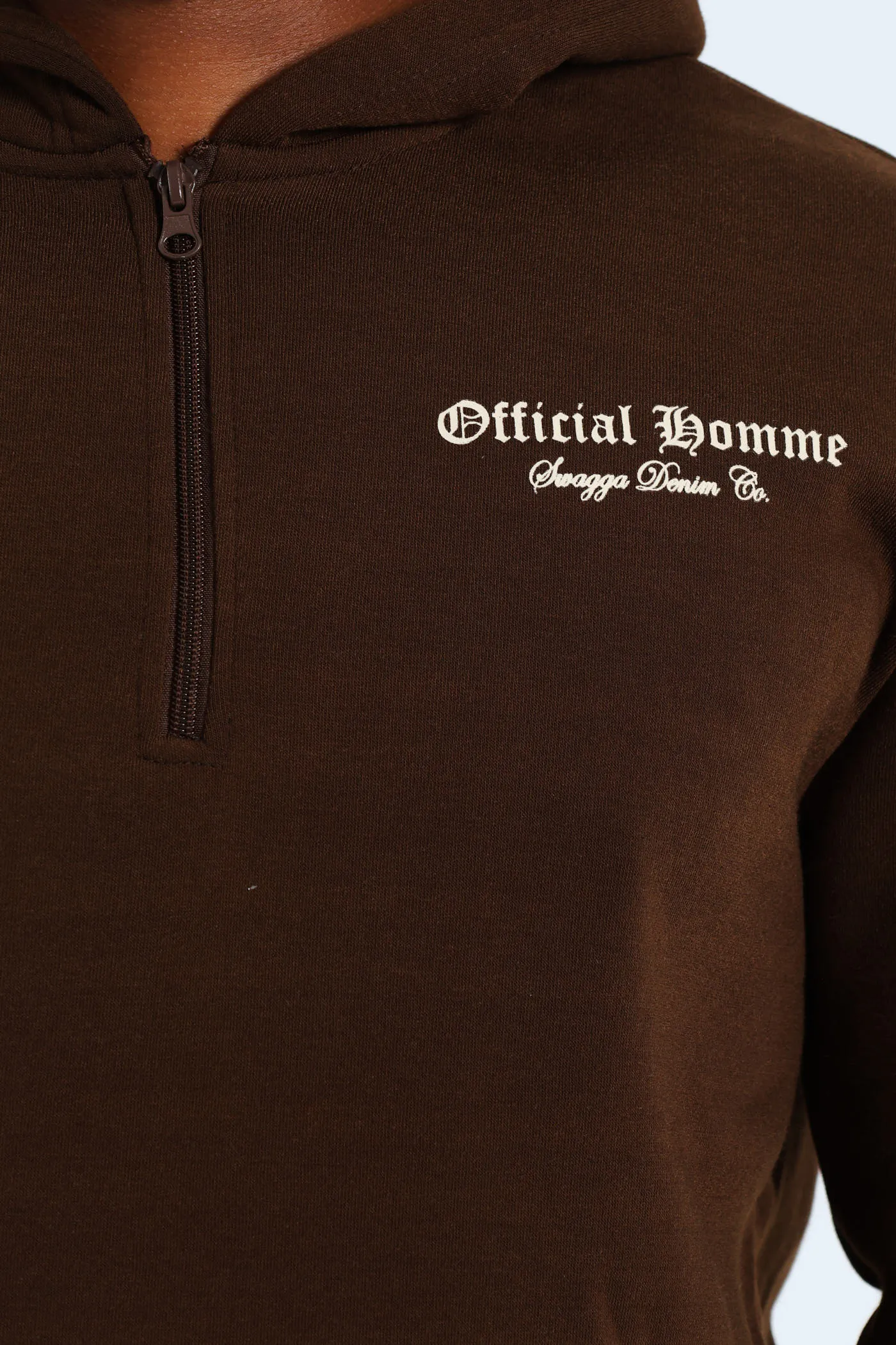 Back Print Zip Detail Hoody - Brown sold by Edgars product image thumbnail 4