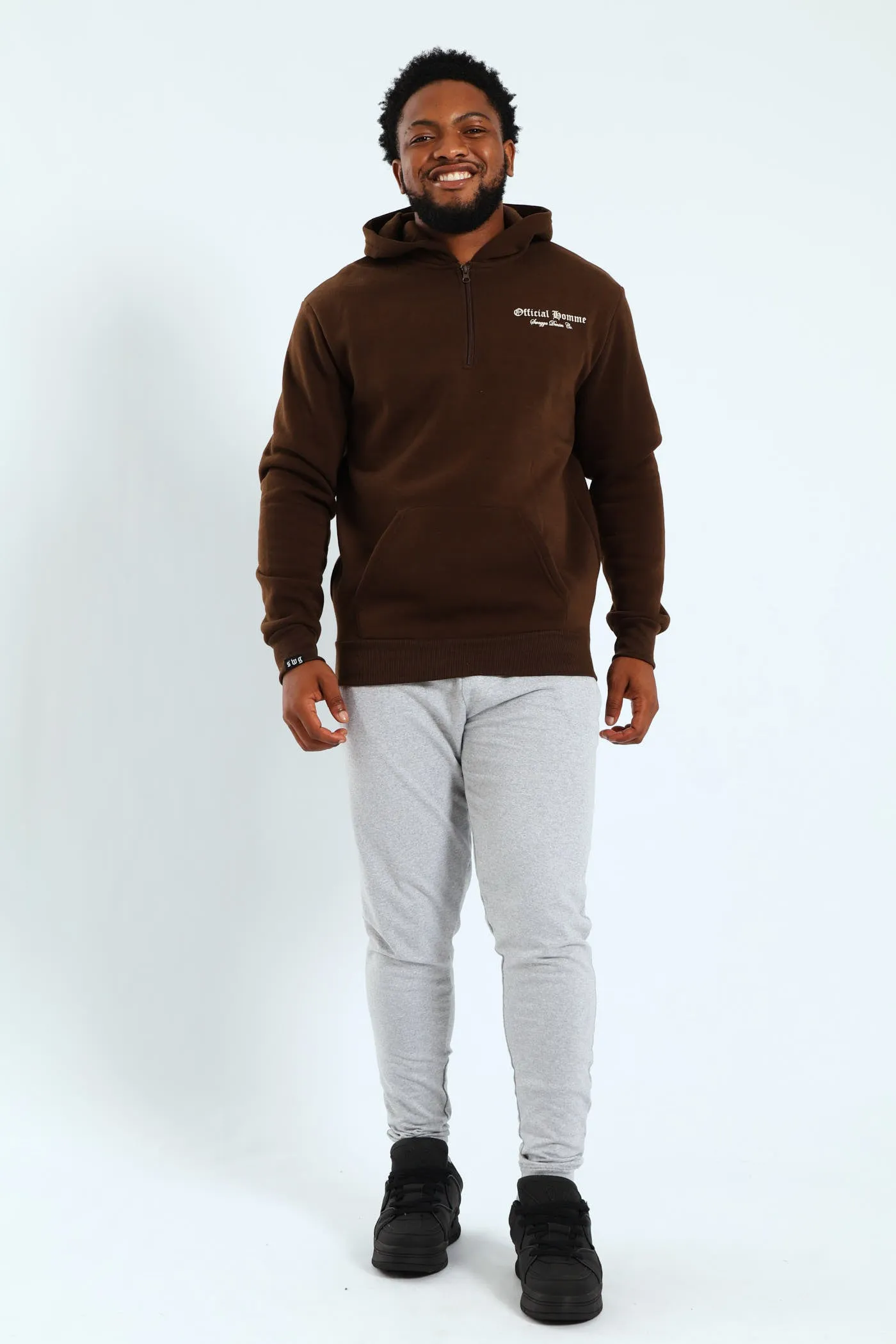 Back Print Zip Detail Hoody - Brown sold by Edgars product image thumbnail 5