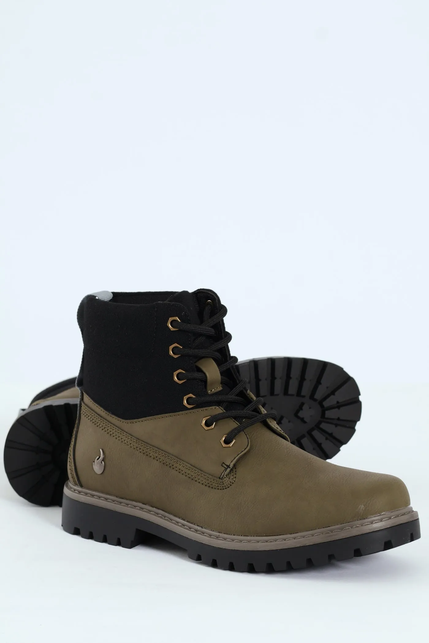 Timba 3 Nubuck Canvas Combo Boot - Olive sold by Edgars