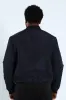 Longer Zip Bomber Jacket - Navy sold by Edgars
