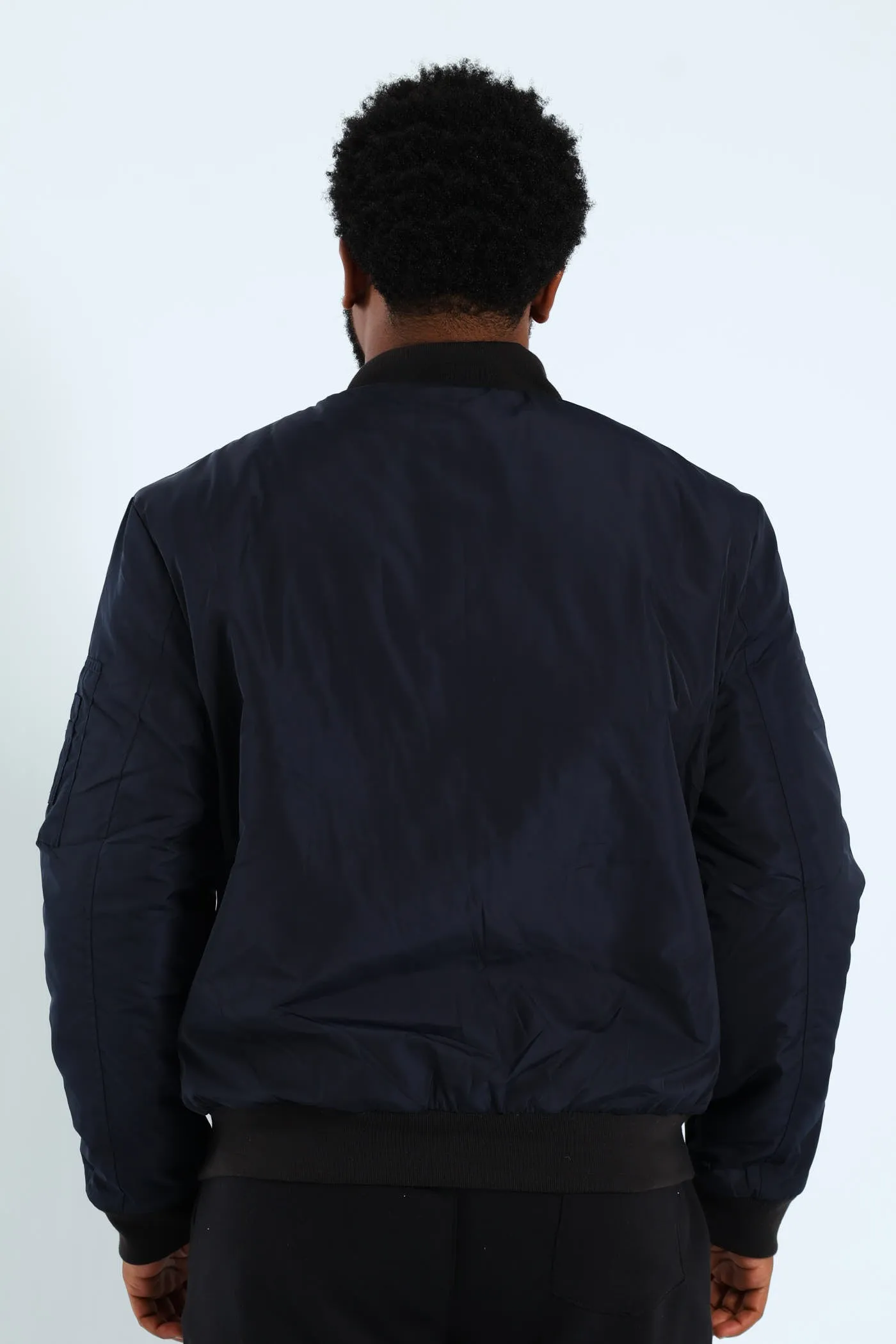 Longer Zip Bomber Jacket - Navy sold by Edgars product image thumbnail 2