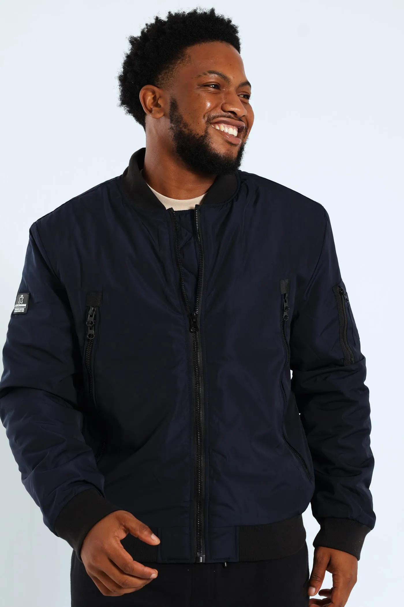 Longer Zip Bomber Jacket - Navy sold by Edgars product image thumbnail 5