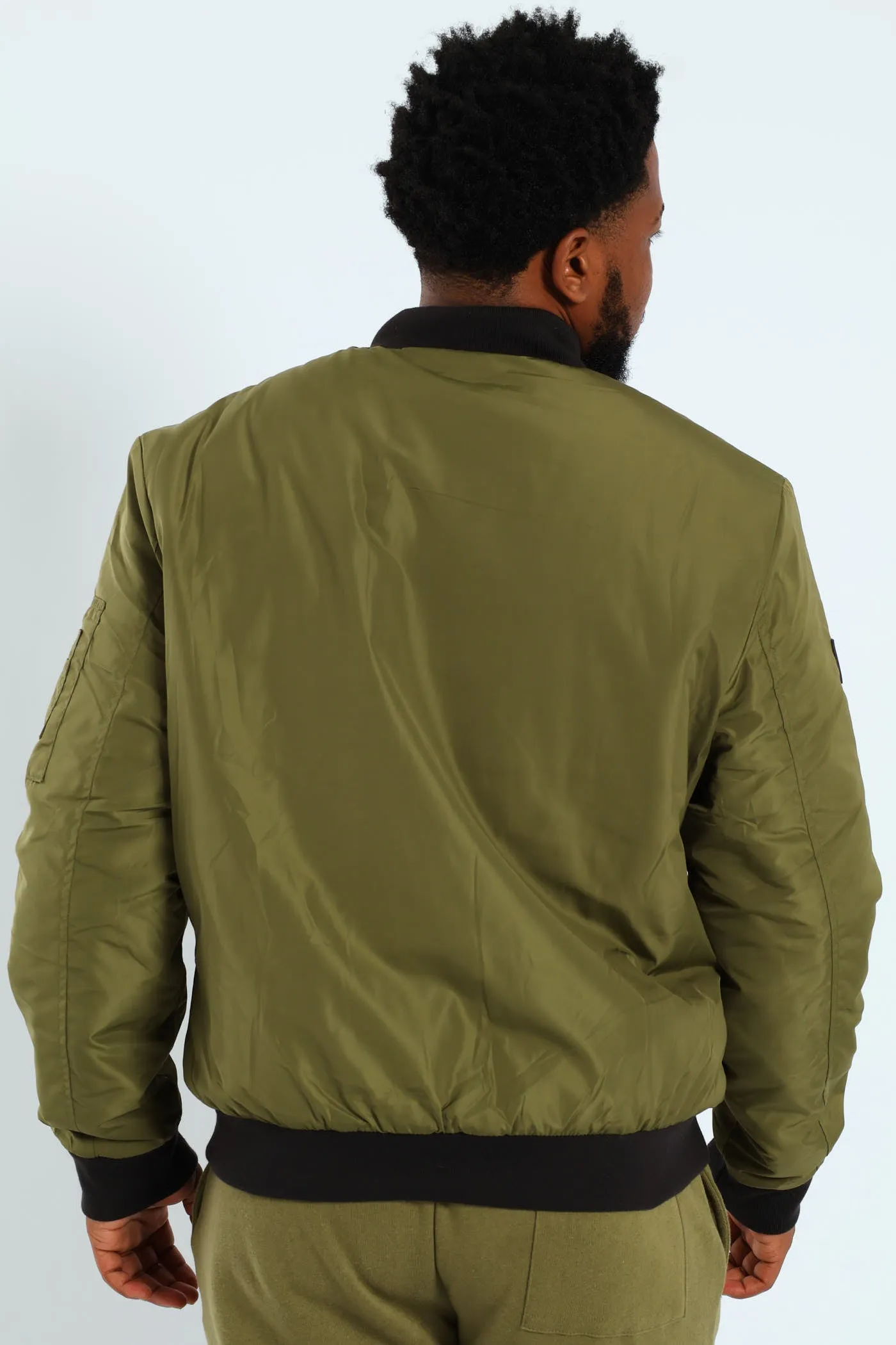 Longer Zip Bomber Jacket - Olive sold by Edgars product image thumbnail 2
