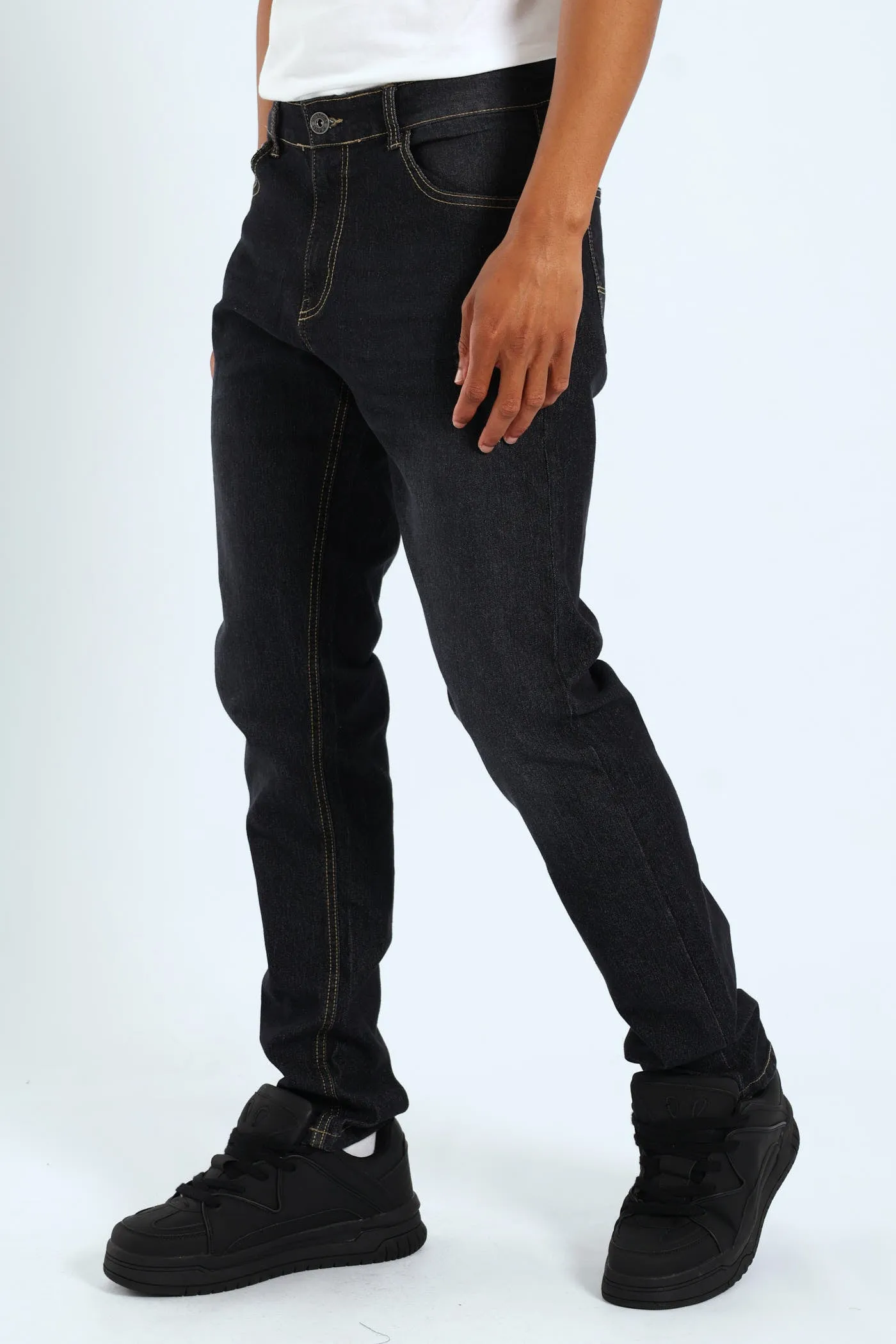 Slim Basic Denim Jean - Blue/Black sold by Edgars product image thumbnail 3