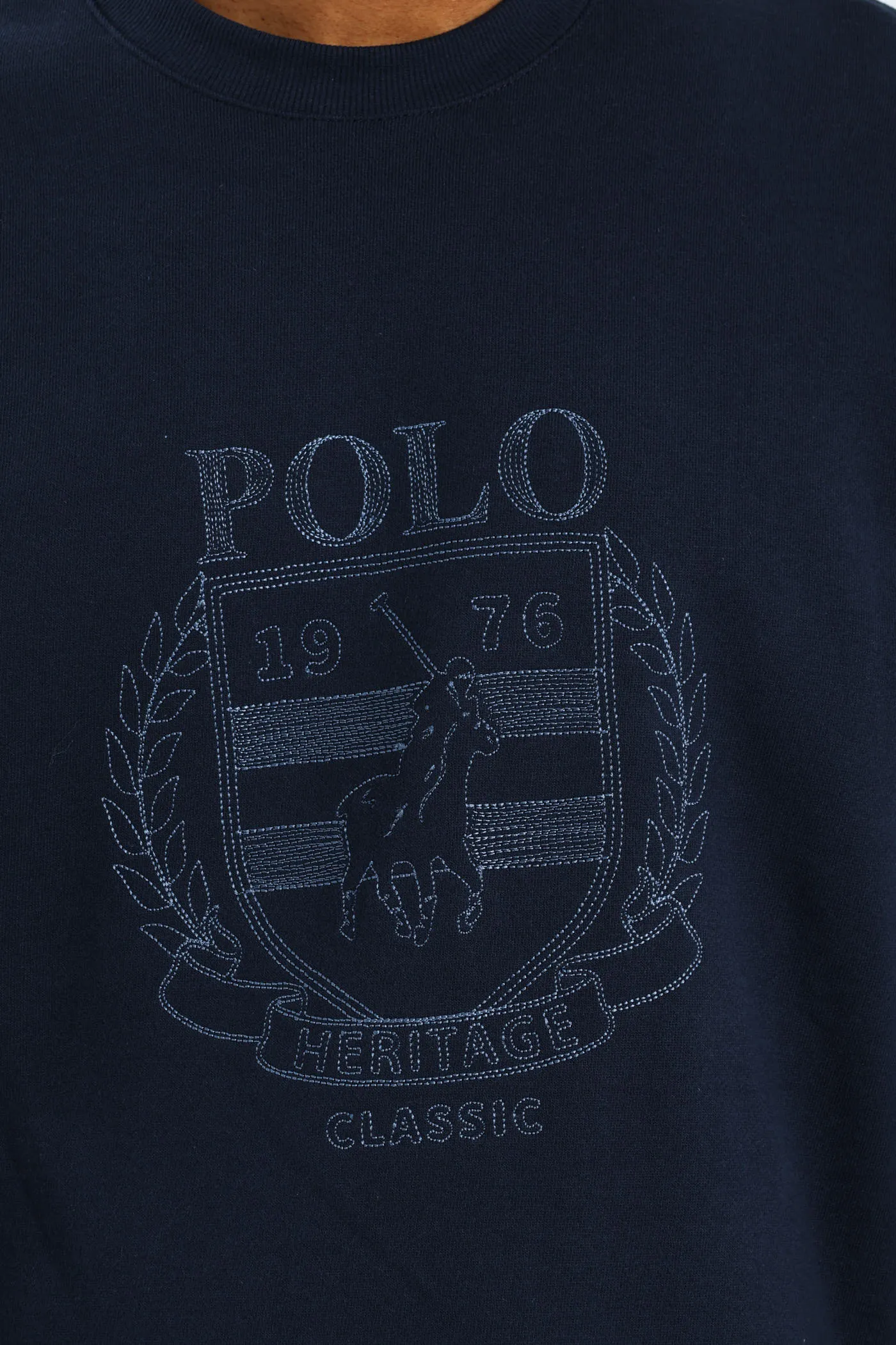 Miles Embroidered Sweater - Navy sold by Edgars product image thumbnail 4